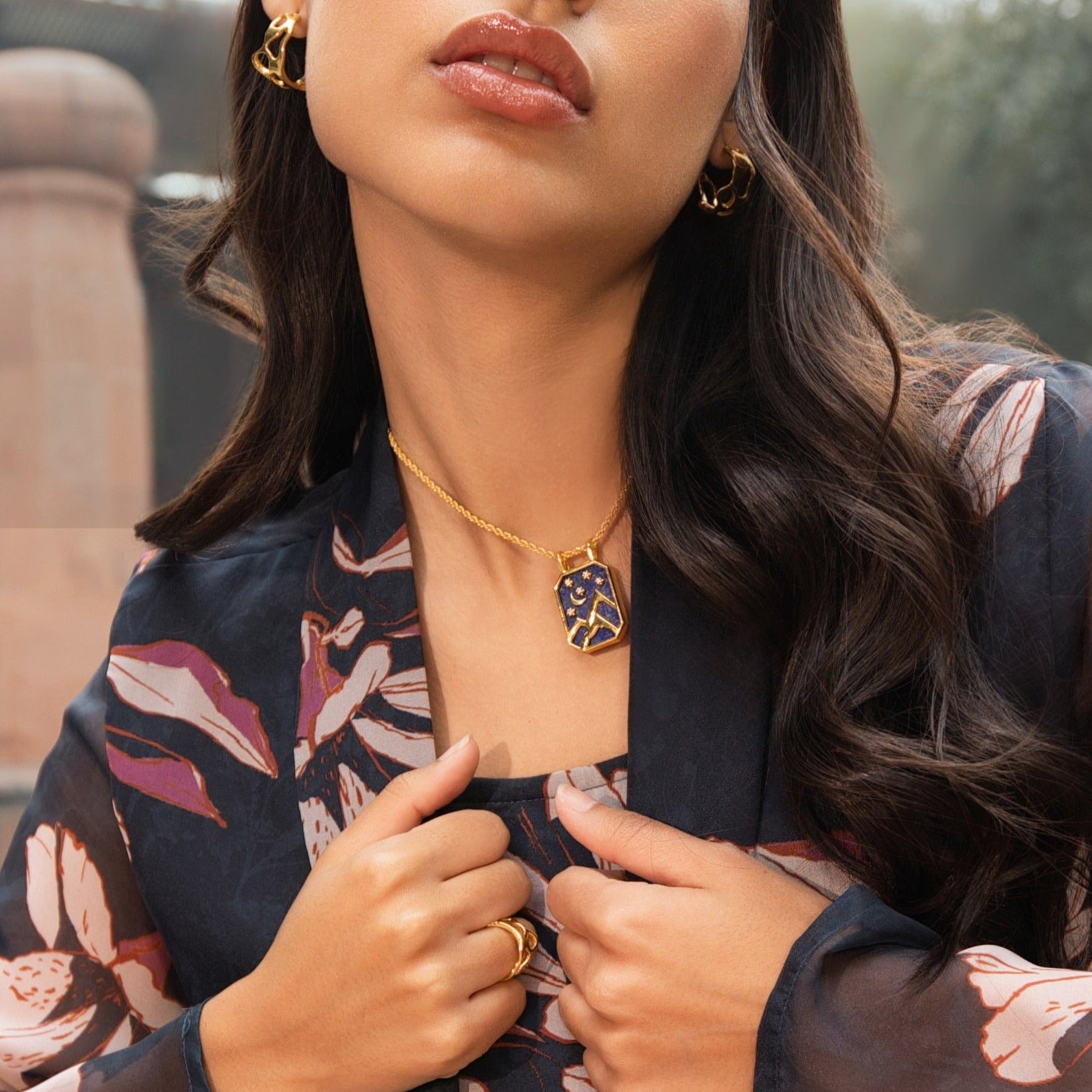 Nightfall Starry Moon Necklace