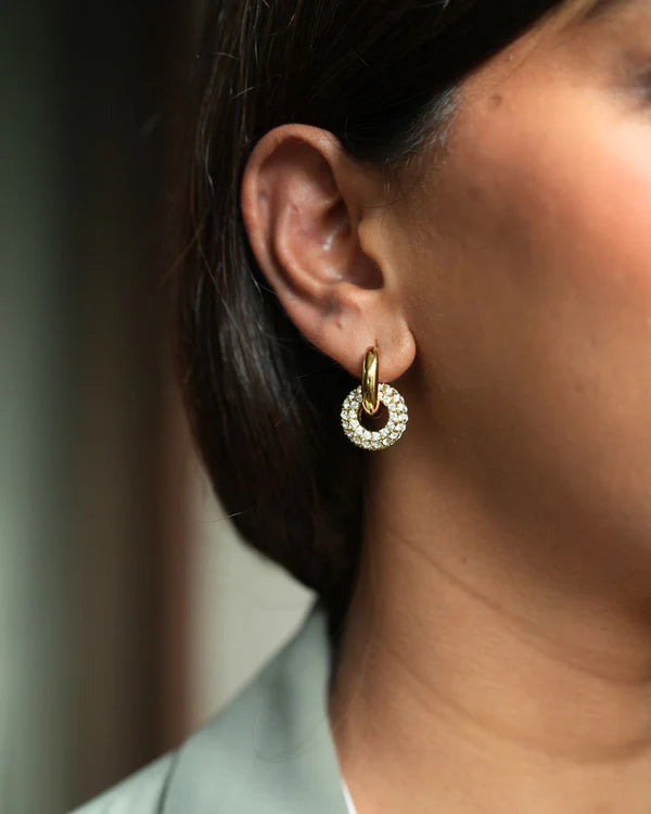 18 kt Gold Plated Circa Earrings