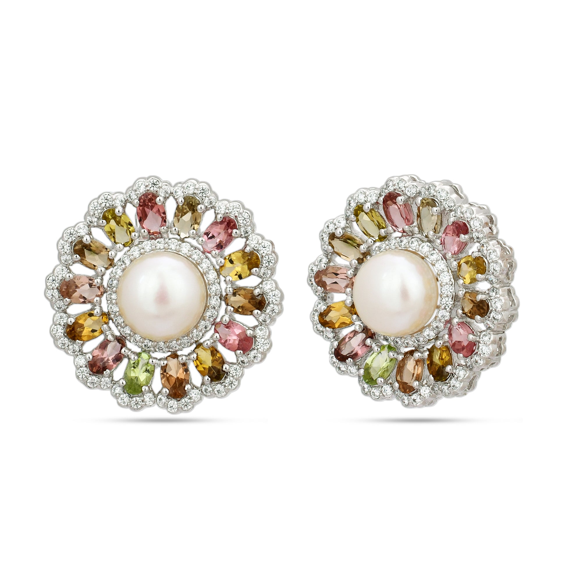 Autumn flower earrings
