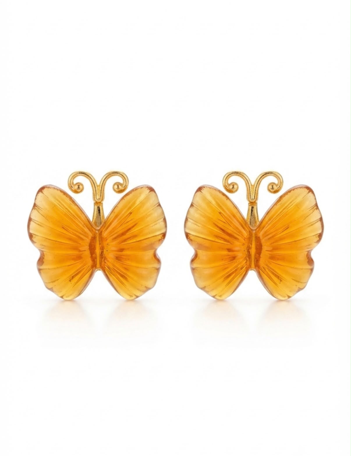 Amber Butterfly Earrings