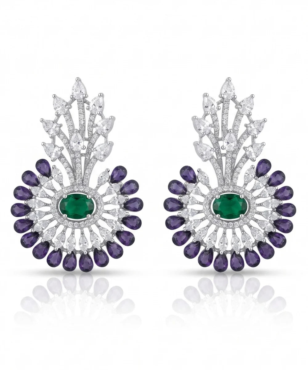 Bageecha Diamond Amethyst and Emerald Tops