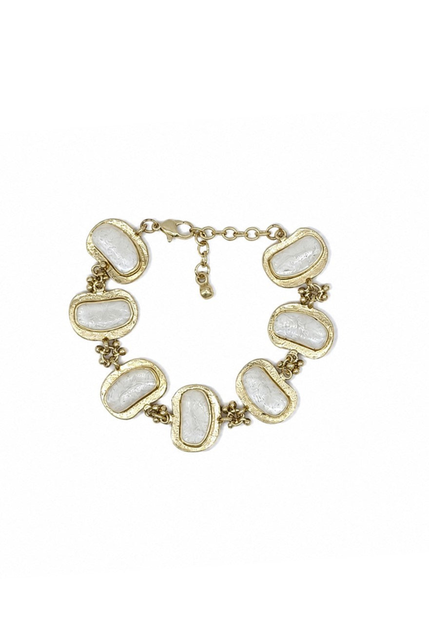Boat Stone Link Bracelet - IVORY