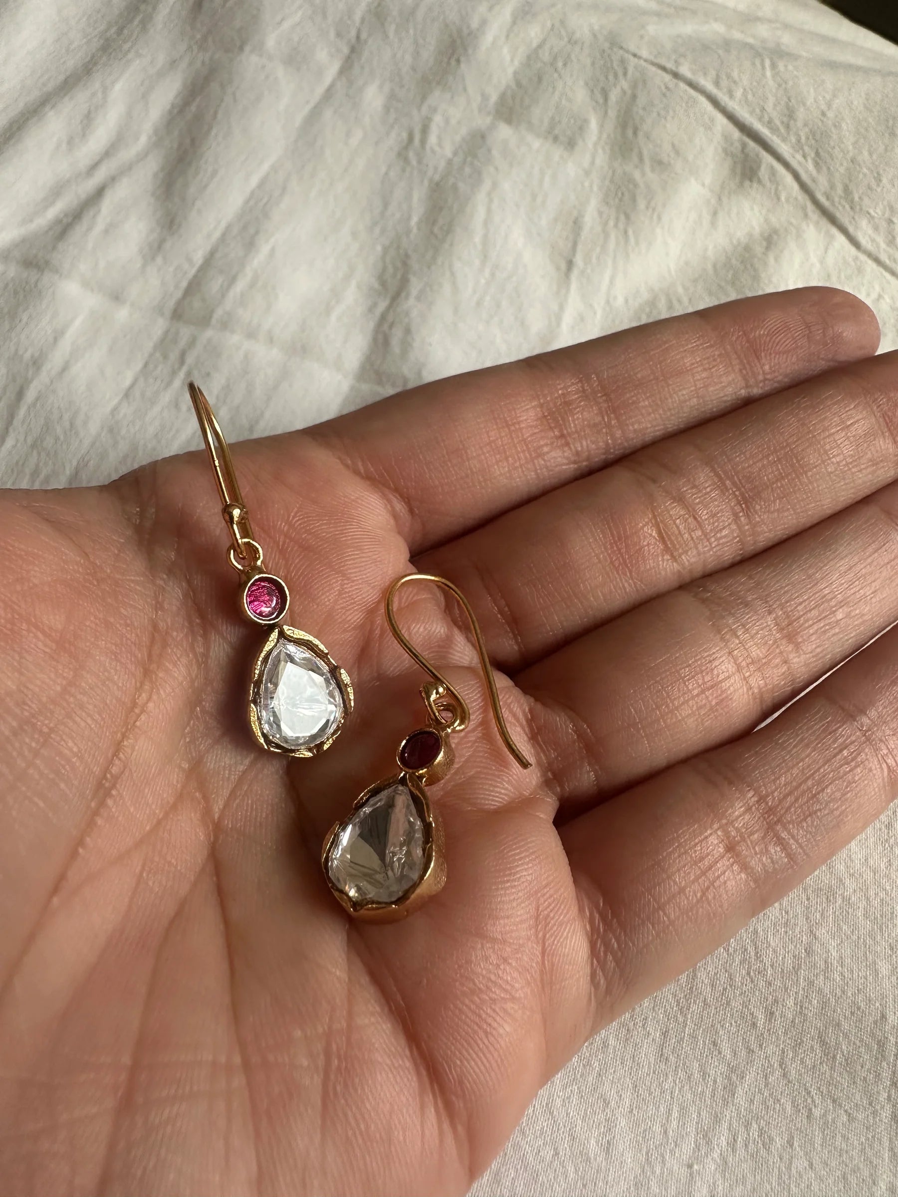 Classic mossanite drop earrings