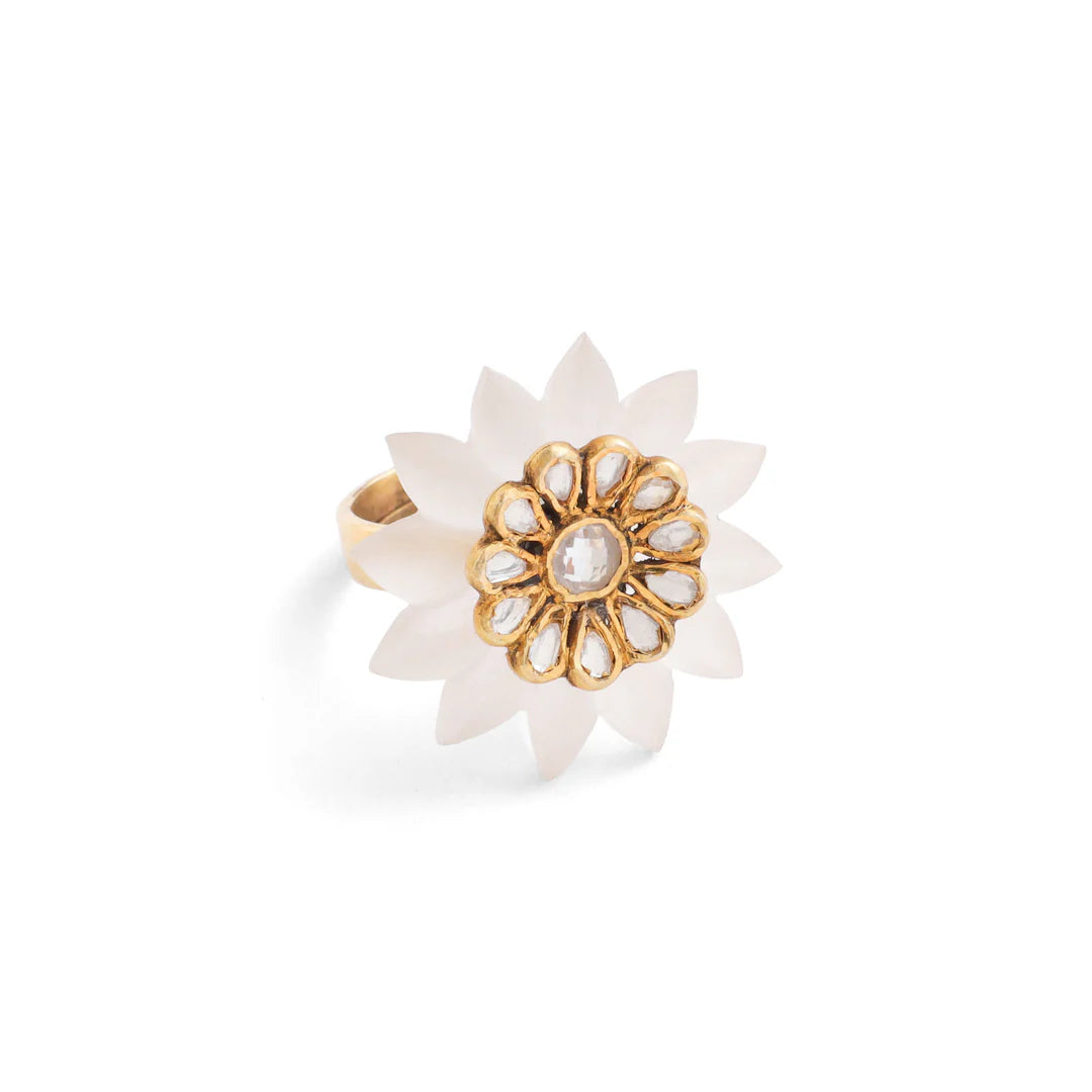 Crystal Phool Ring
