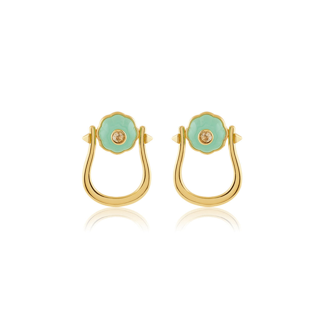 Azure Bloom Stud Earrings