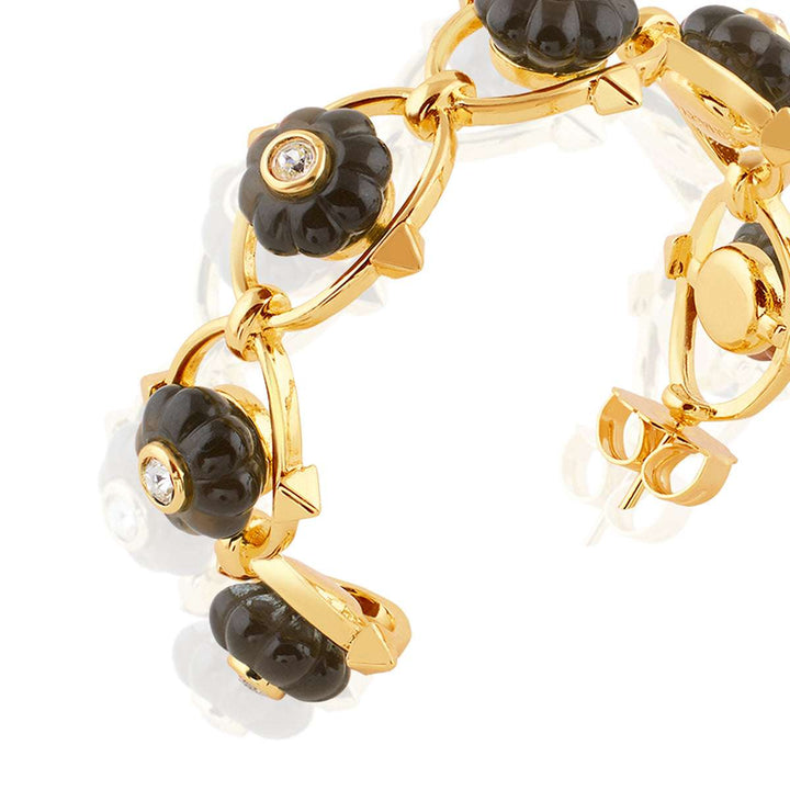 Midnight Bloom Hoop Earrings