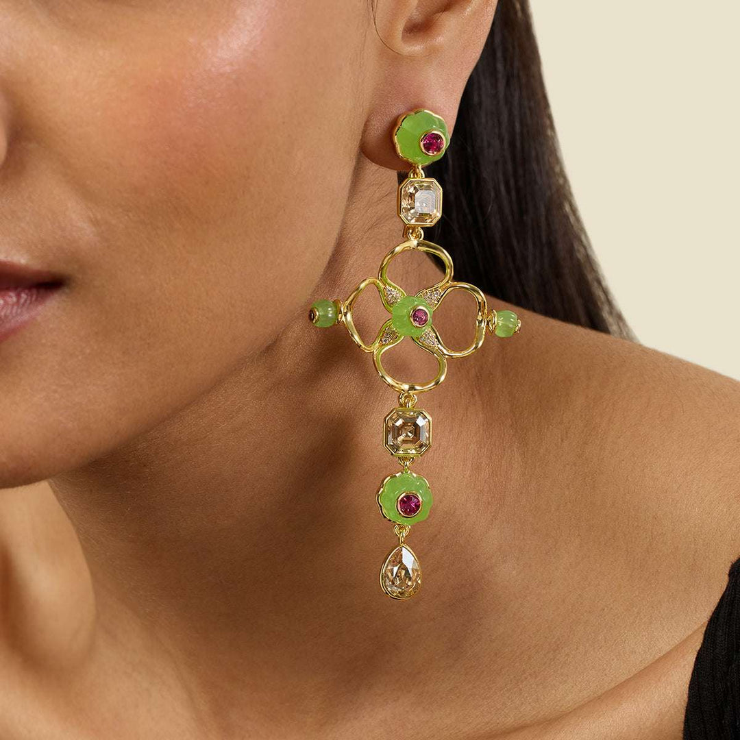 Botanic Brilliance Dangler Earrings