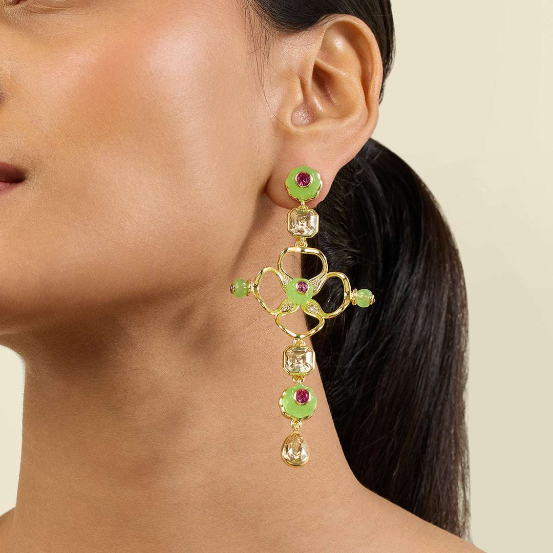 Botanic Brilliance Dangler Earrings