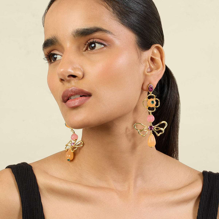 Dusky Bloom Dangler Earrings