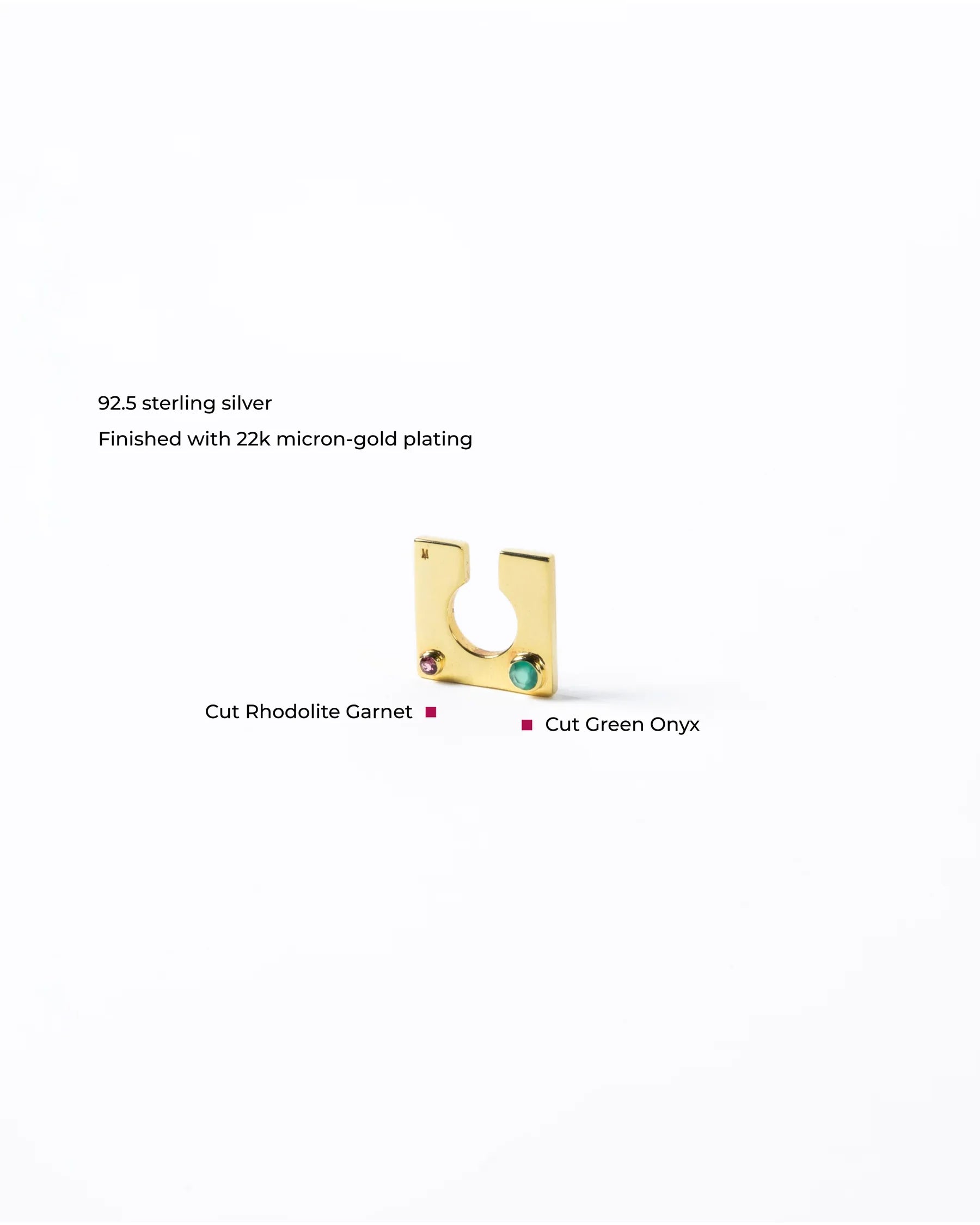 Edge Ear Cuff with Gems Gold