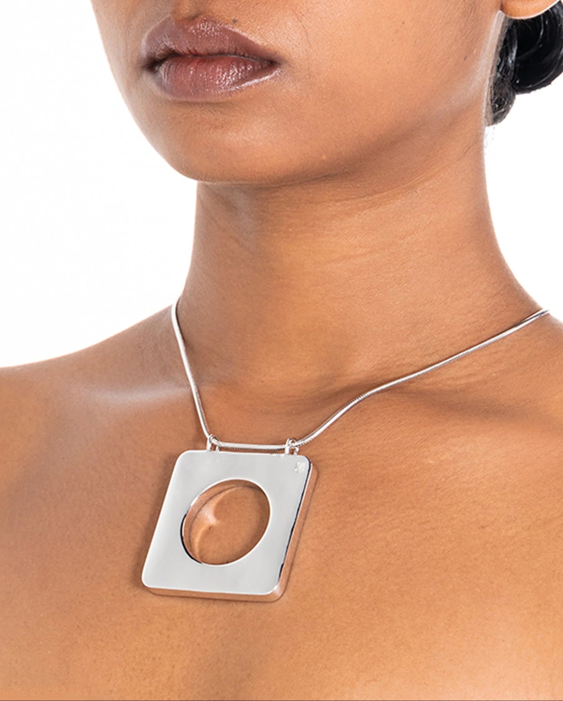 Edge Mega Pendant Silver