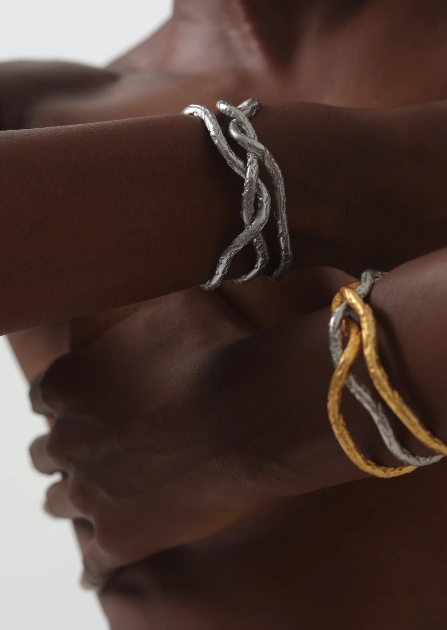 Entwined Bangle Two Tone