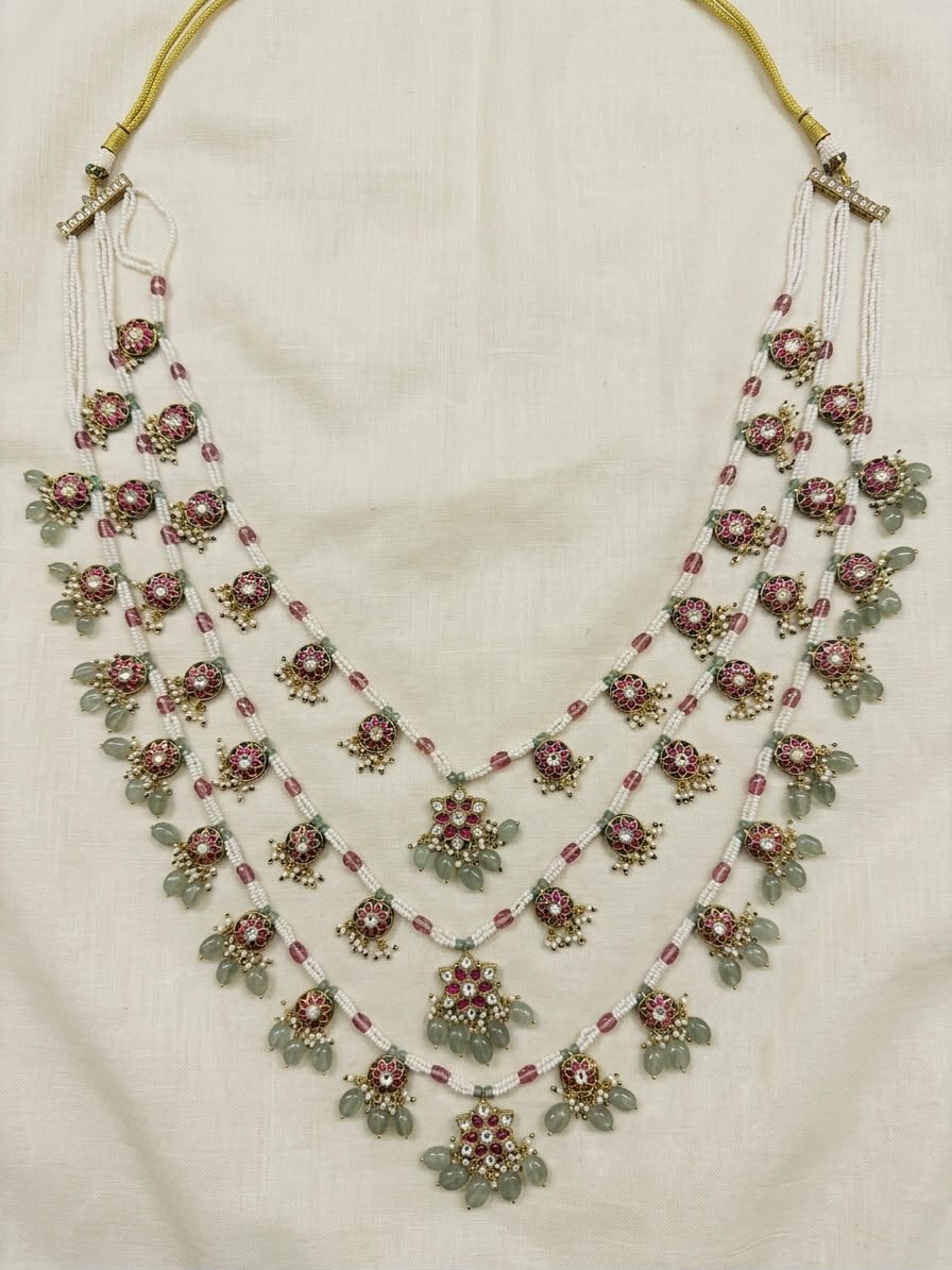 Gulabi Bahar Multi-Strand Statement Necklace
