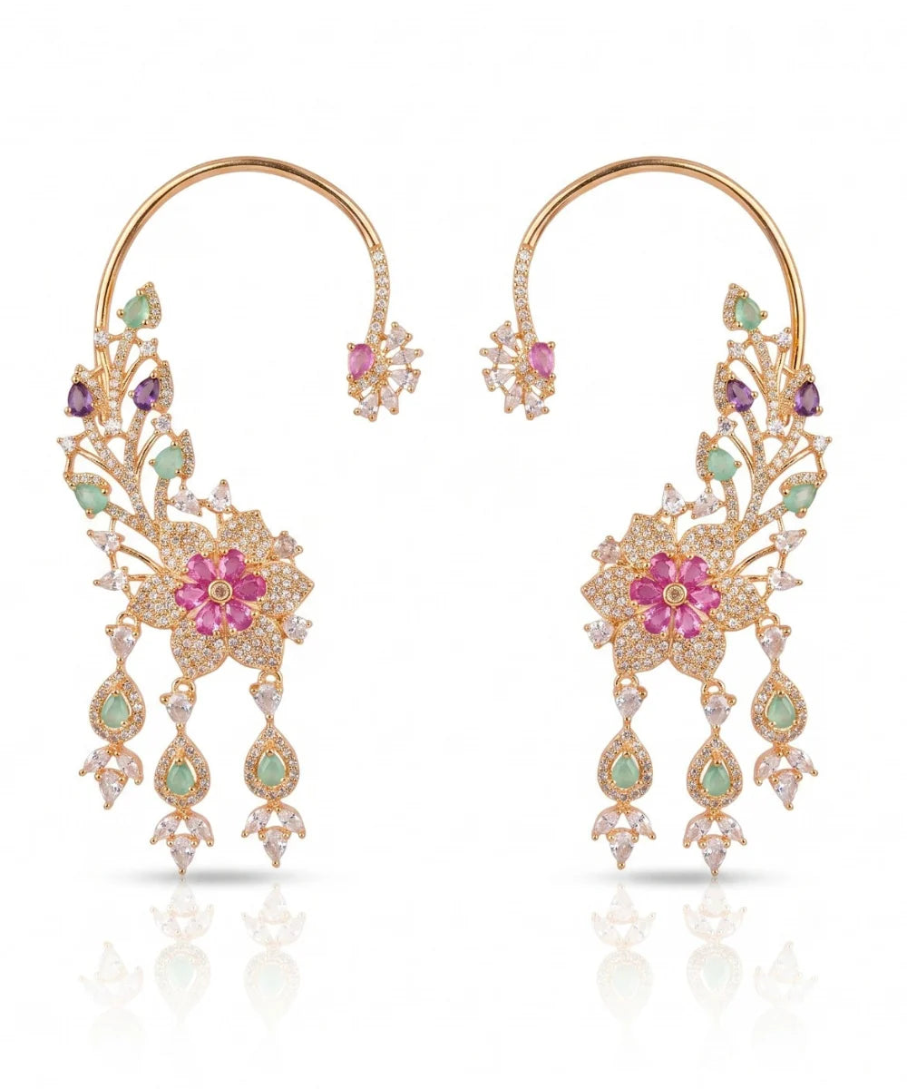 Gulbagh Diamond Multicolour Ear Cuff
