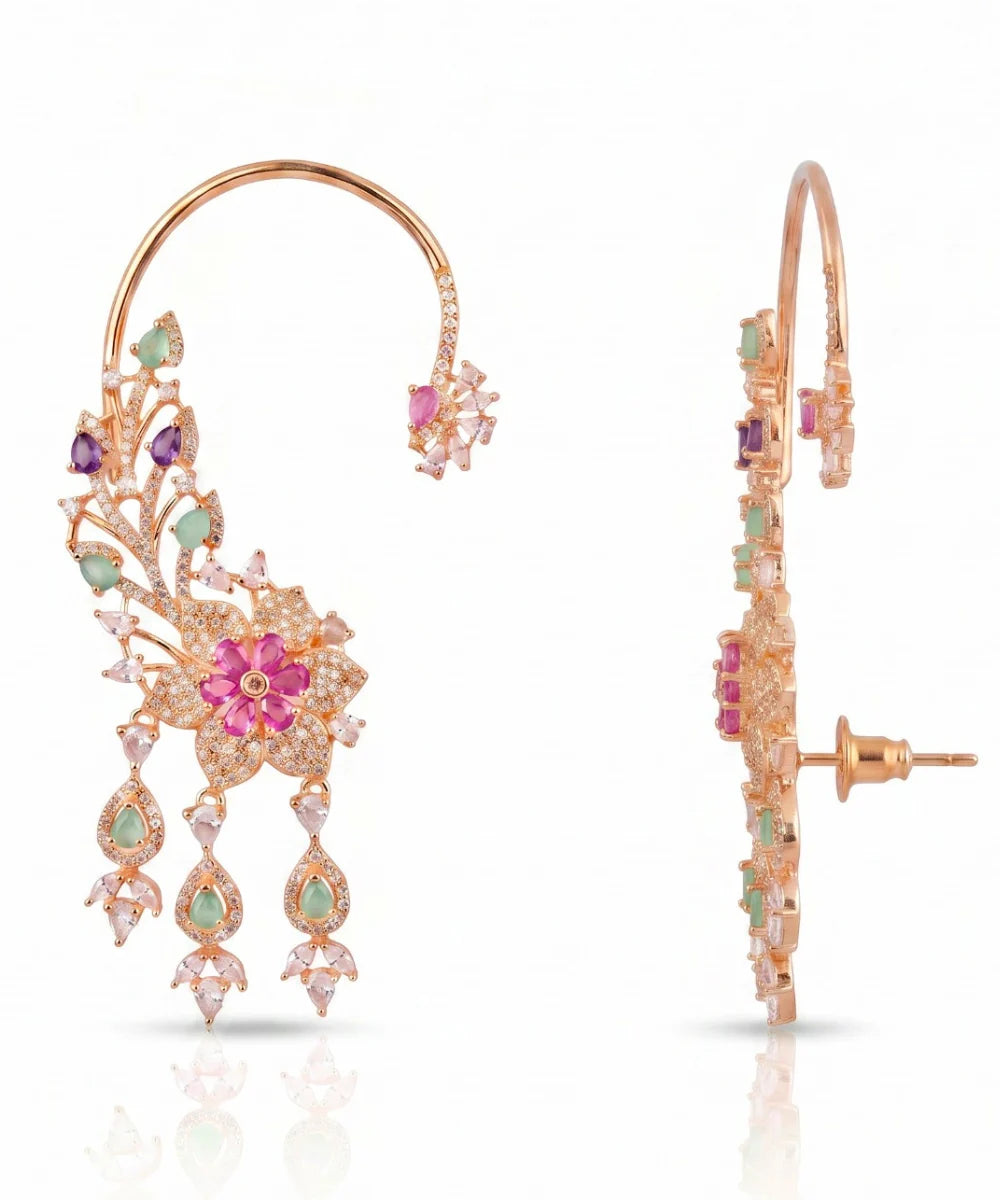 Gulbagh Diamond Multicolour Ear Cuff