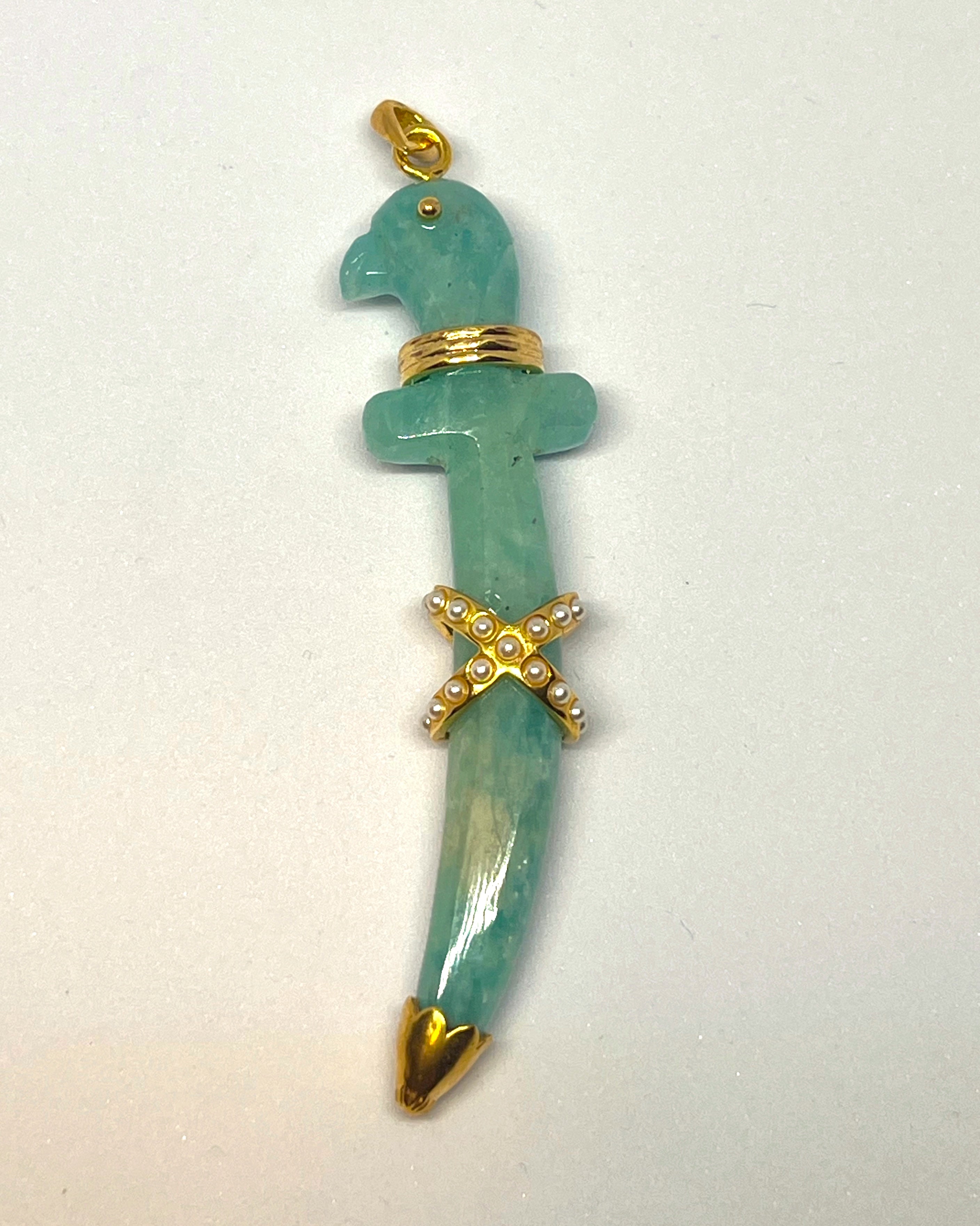 Asmani Motiya Dhaar Pendant