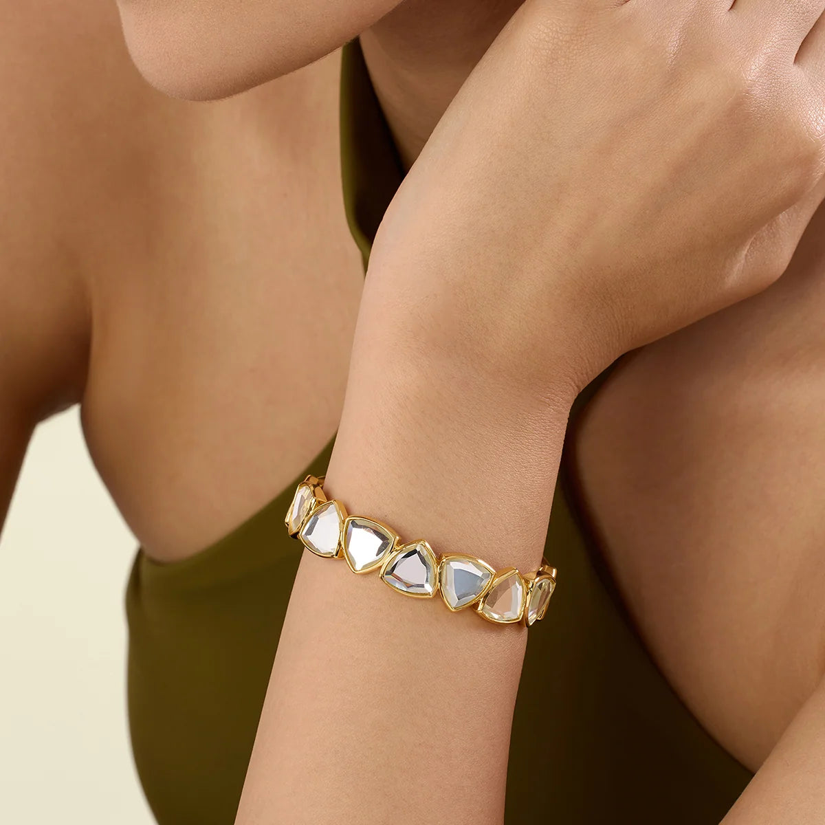 Inayat Mirror Gold Statement Cuff