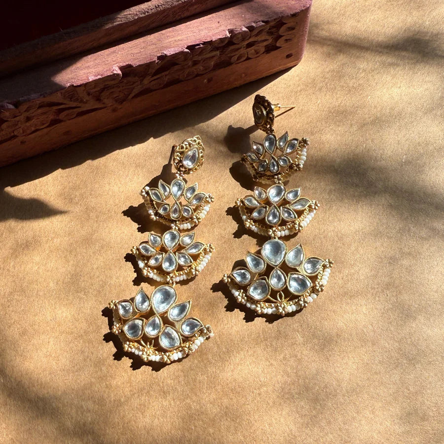 Kamal Polki Dangler Earrings