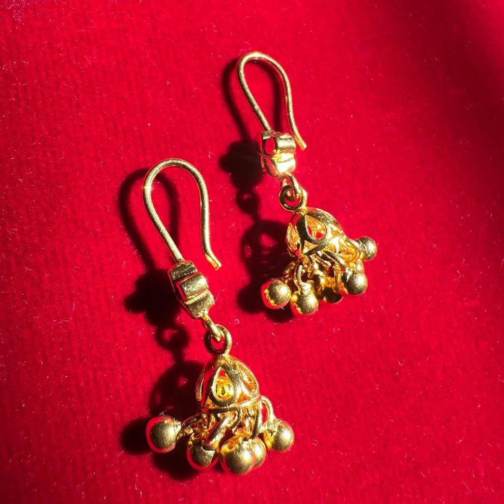 Kinkini Jhumki Earrings 18k Gold Plated
