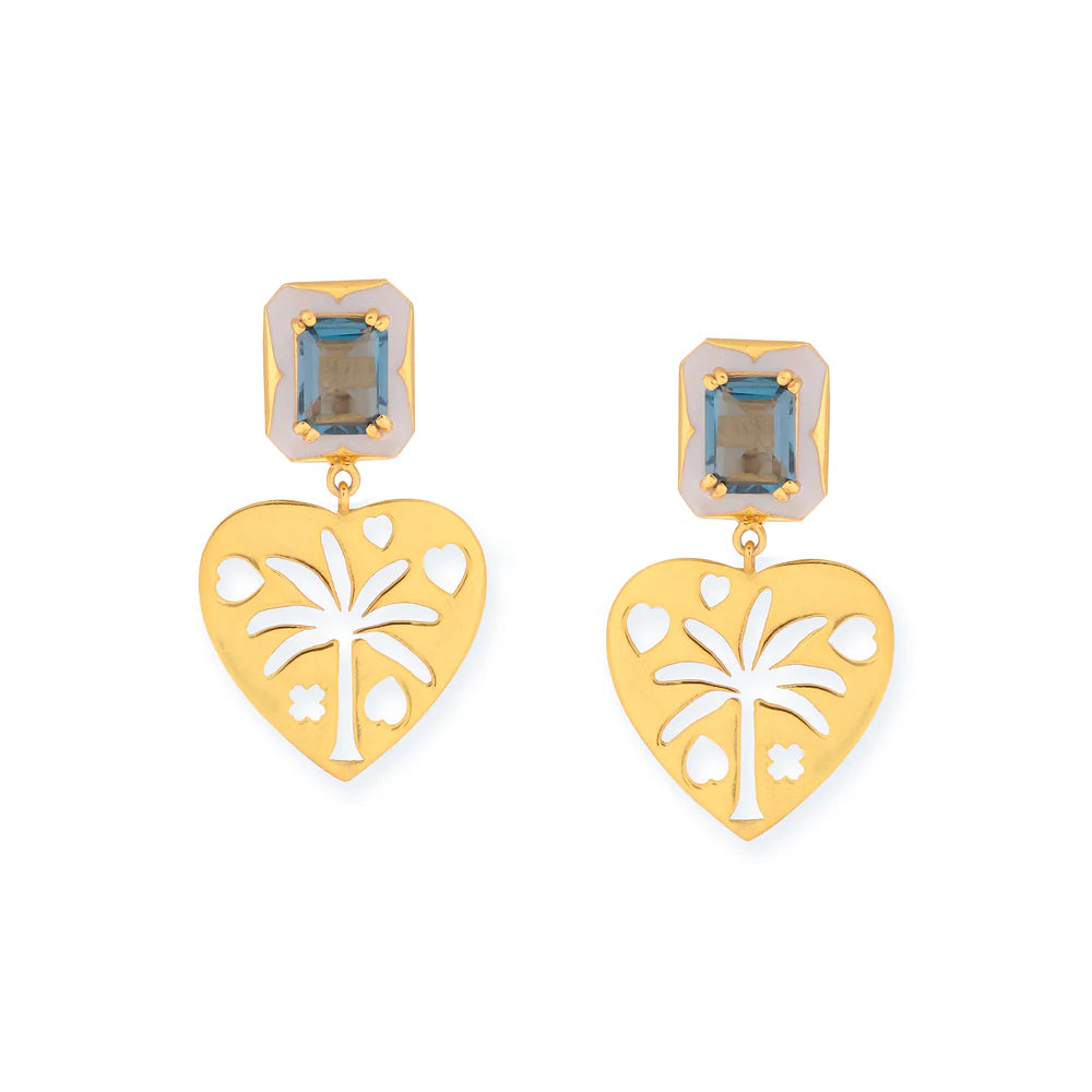 London Topaz Sora Palma Earrings