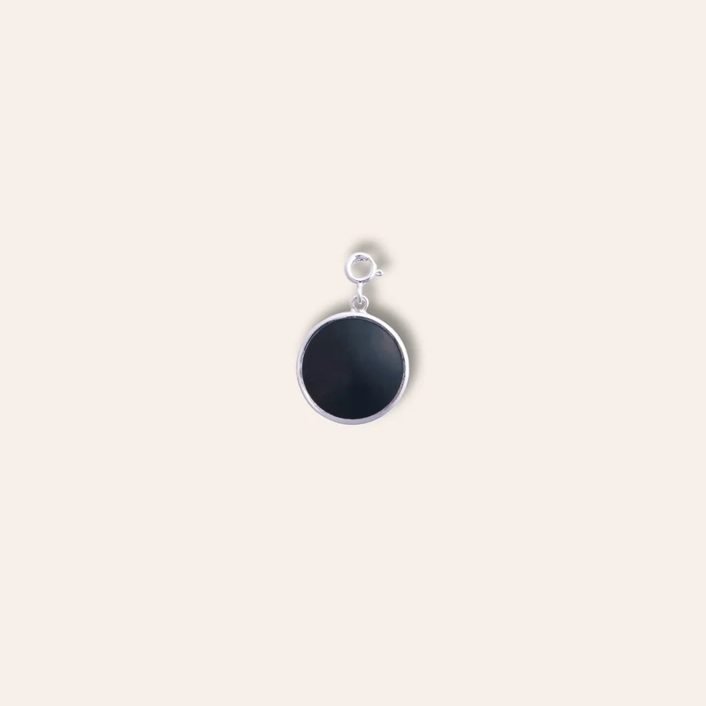 Memory Stamp Charm - Classic circle Black