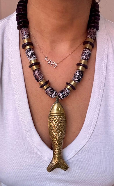 Metal fish pendant