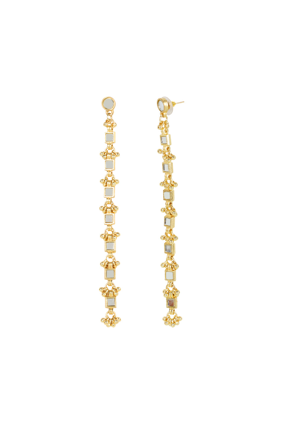Mirror Waterfall long Earrings