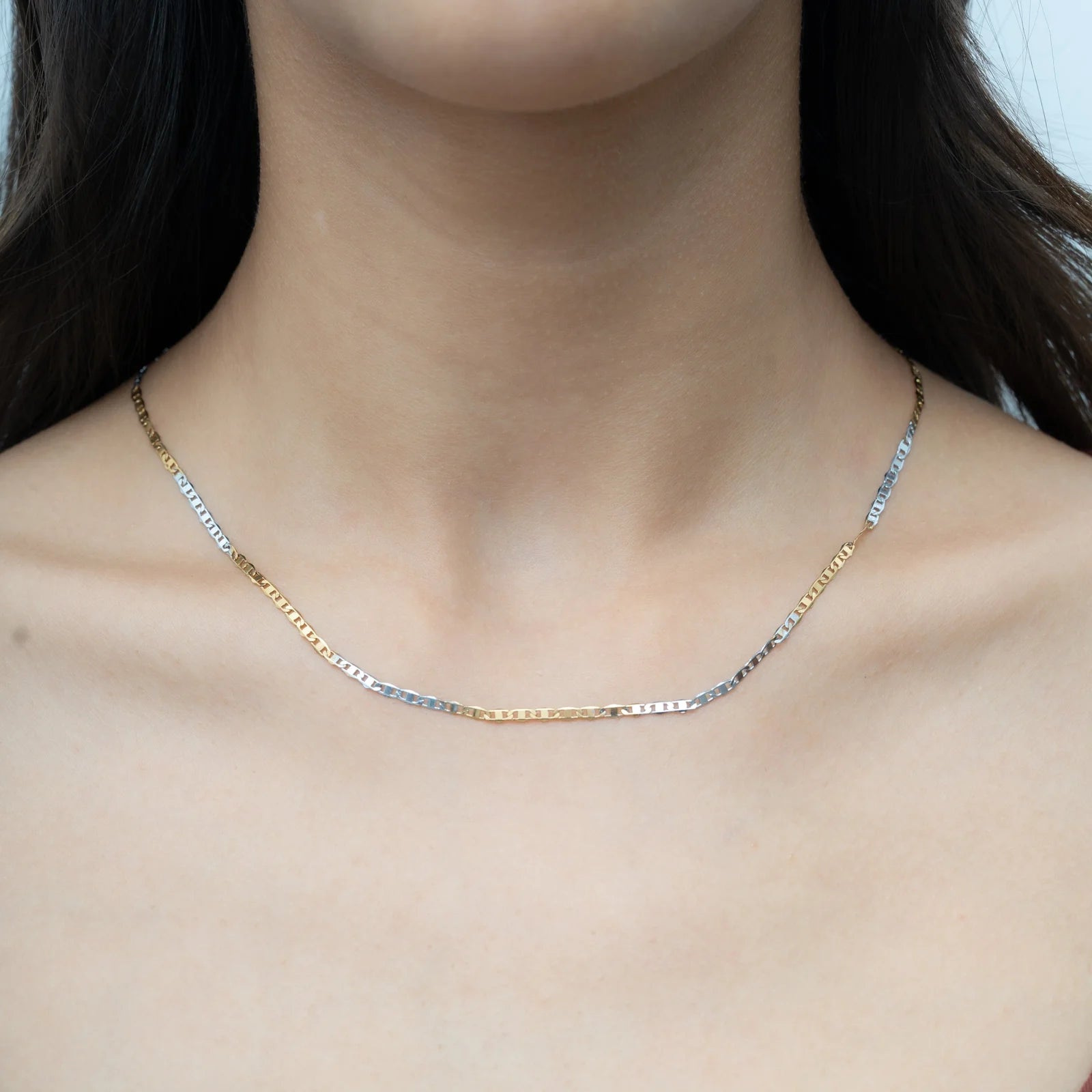 Mix Metal square link chain