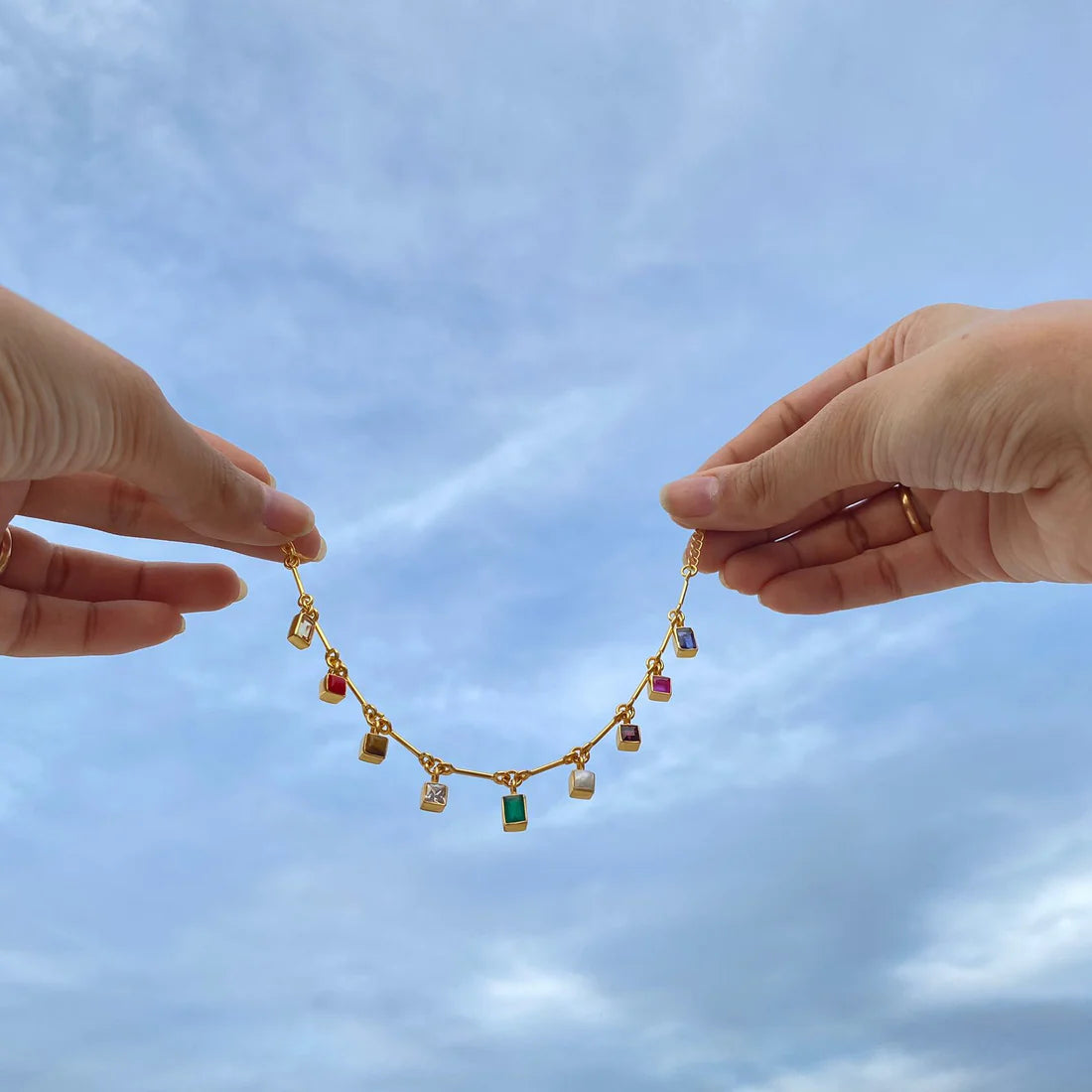 Navratna Bar Bracelet