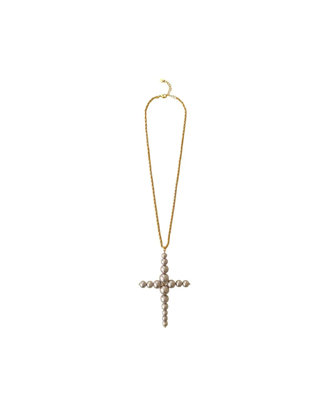 PEARL CROSS NECKLACE