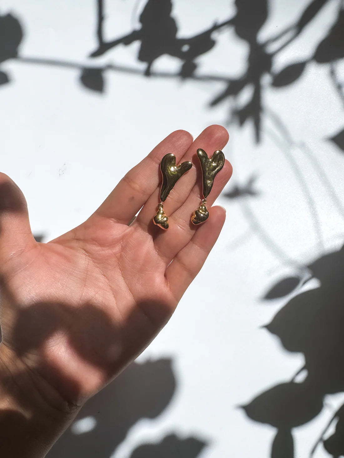 Pebble Heart Earrings