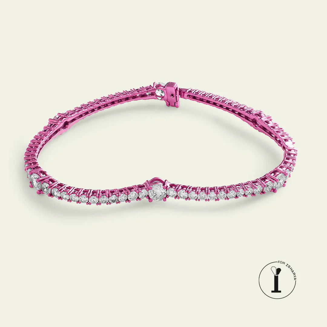 Pink Heart Bangle