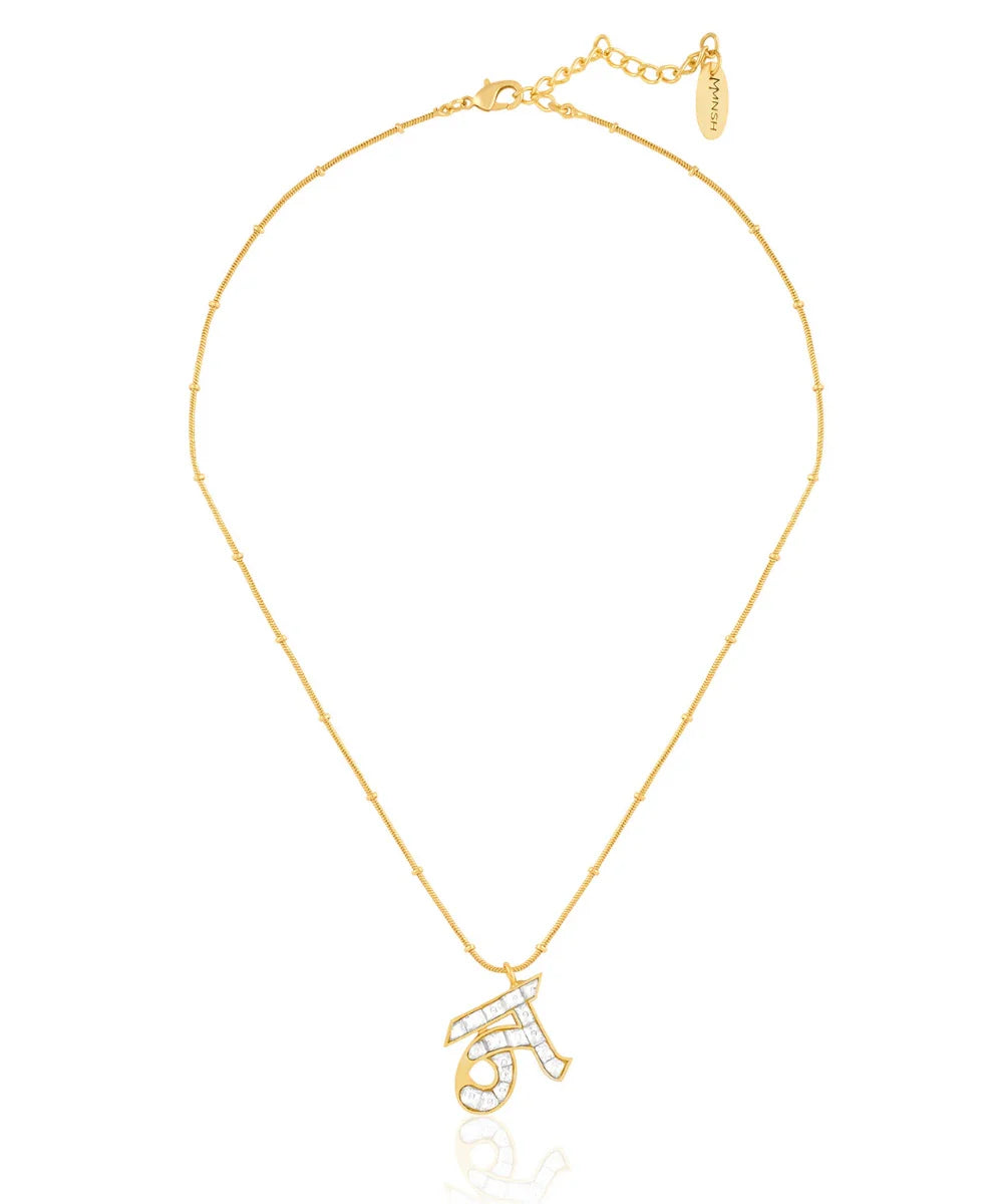 Polki Initial Necklace -N