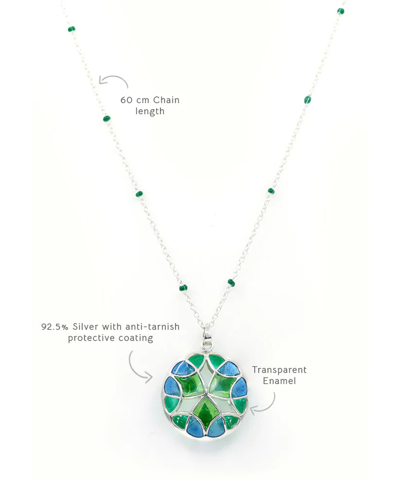 Rama Green Kaleidoscope Treasure Pendant