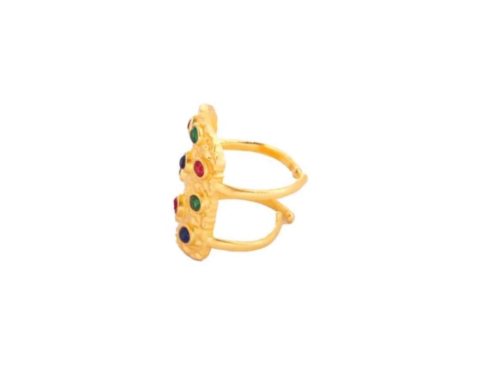 THE MARIA STUDDED NAIL RING SET