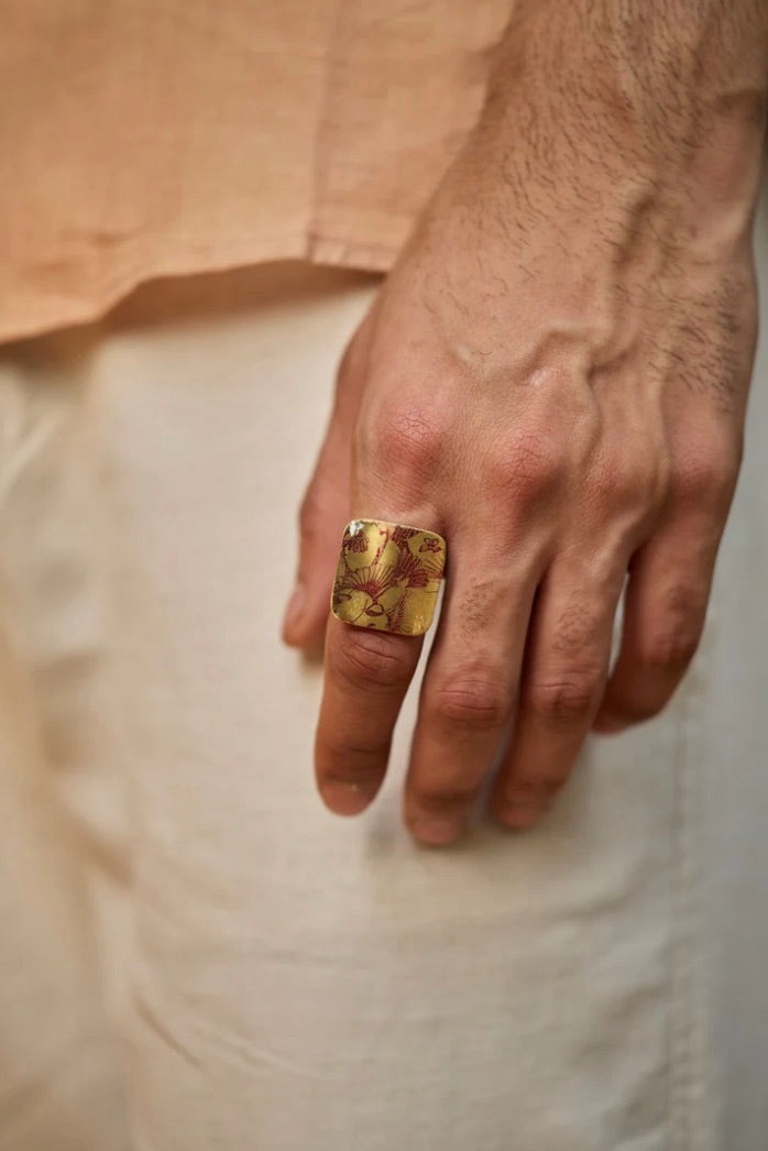 RED FALCON RING