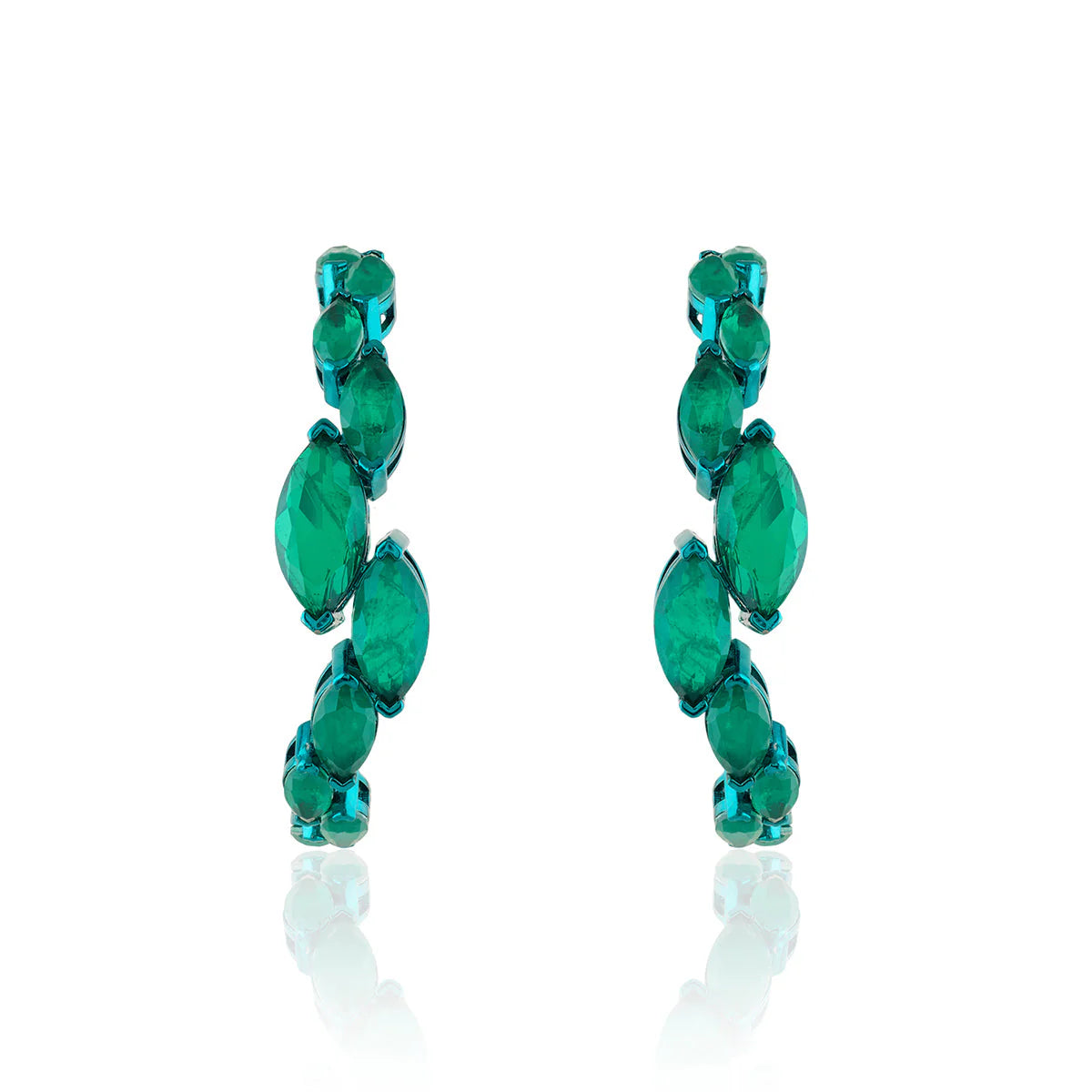 Seraphine Emerald Hoop Earrings