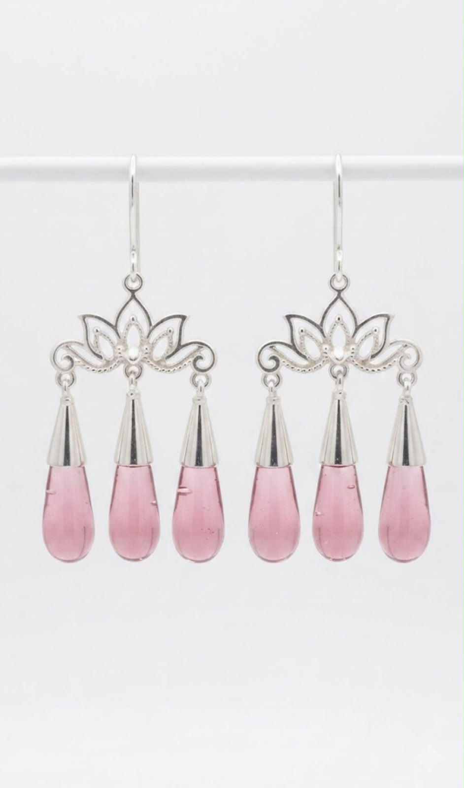 Shizuku Rose Drop Earrings