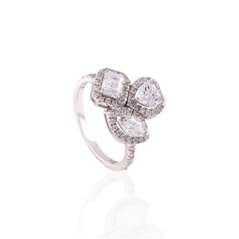 Solstice Three-Stone Ring
