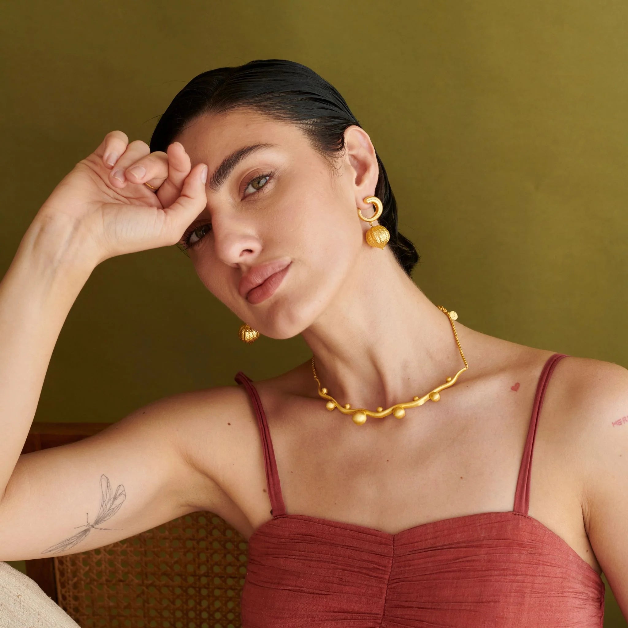 SWIRL ENAMEL DROP EARRINGS