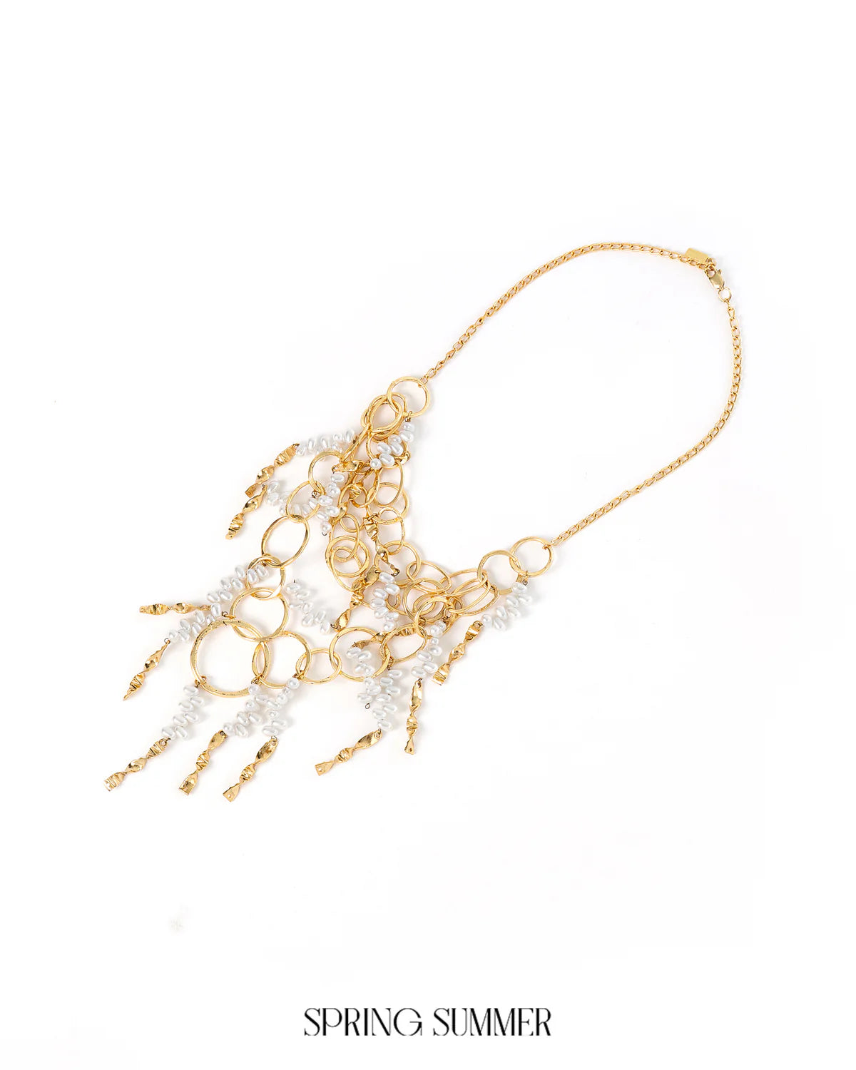 Swivel Pearl Fall Necklace