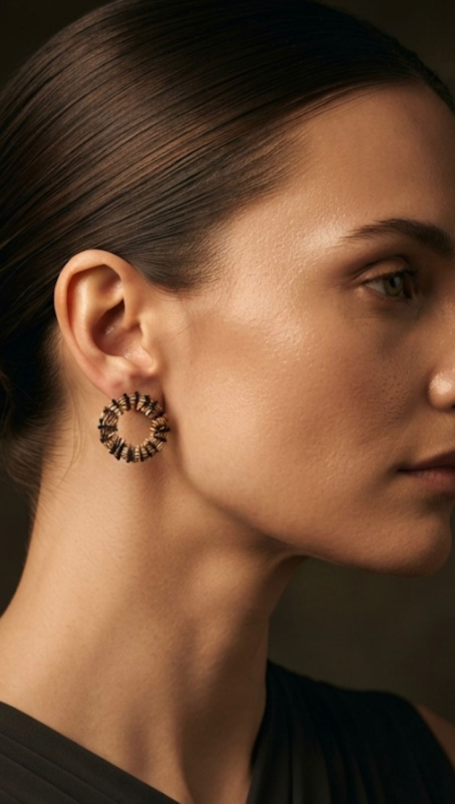 TIGER LEAF ORBS EARRINGS