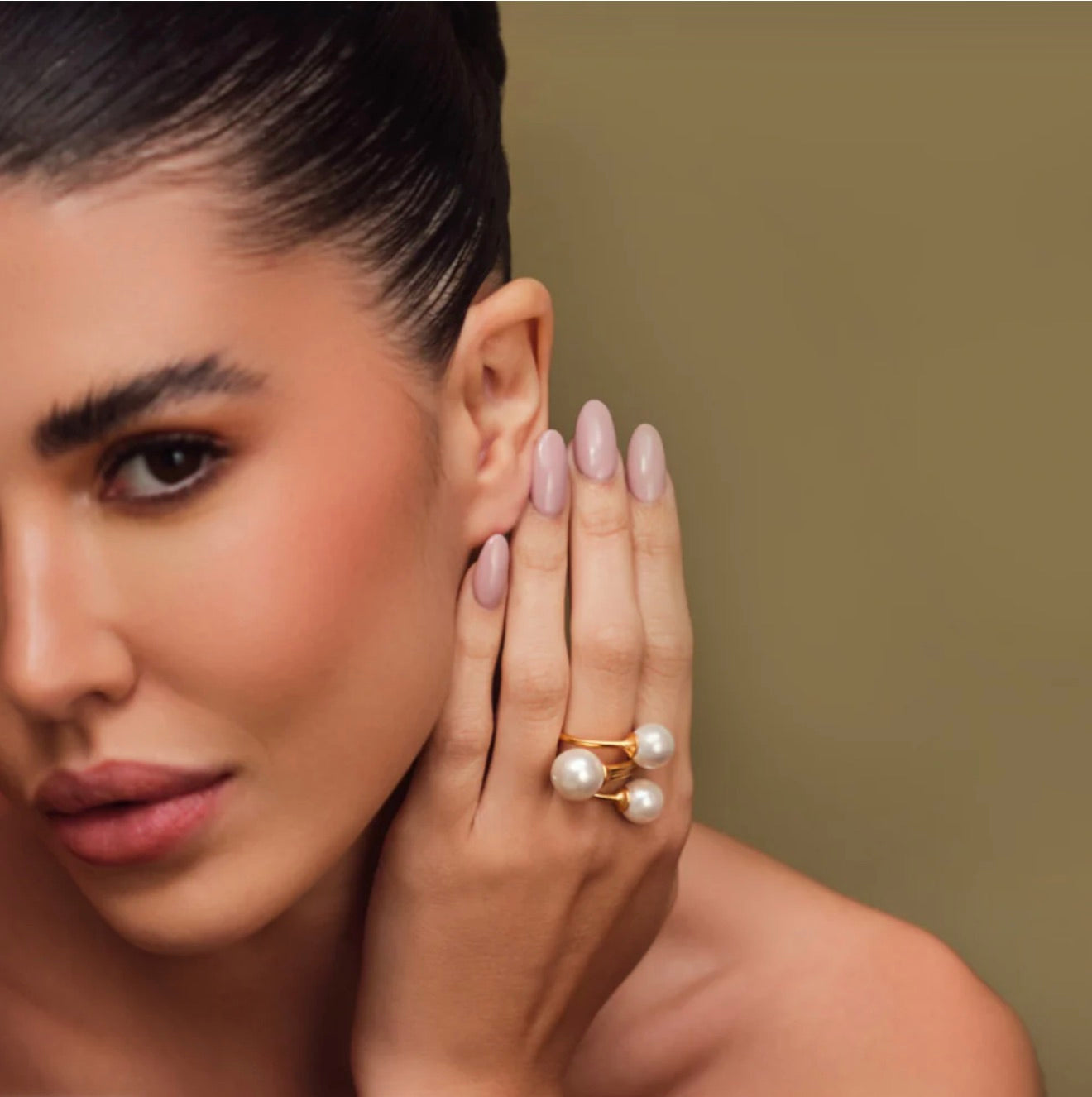TRIO RING, Anaash , Pearl Ring,