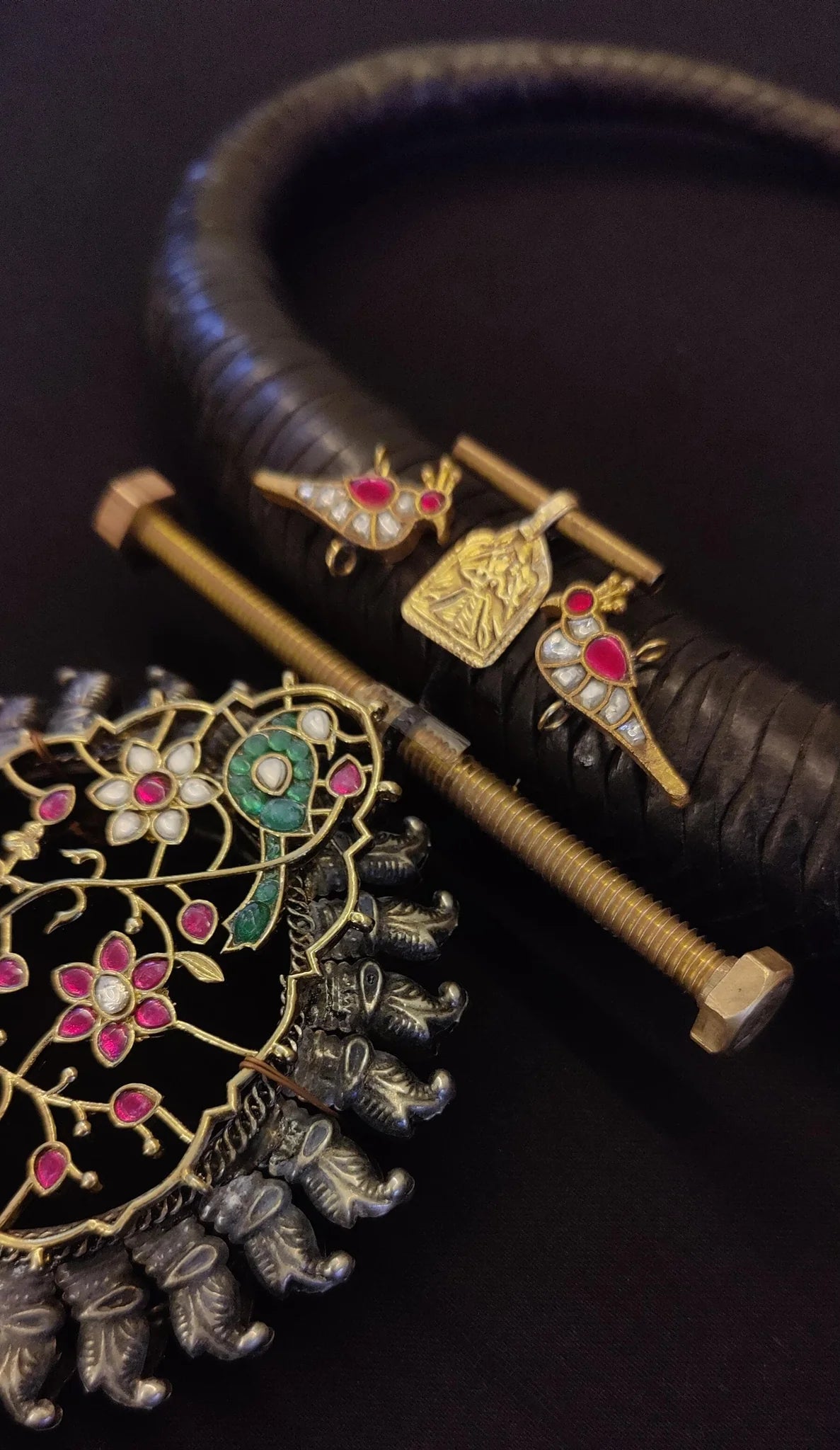 The Ebony Bloom Torque Necklace