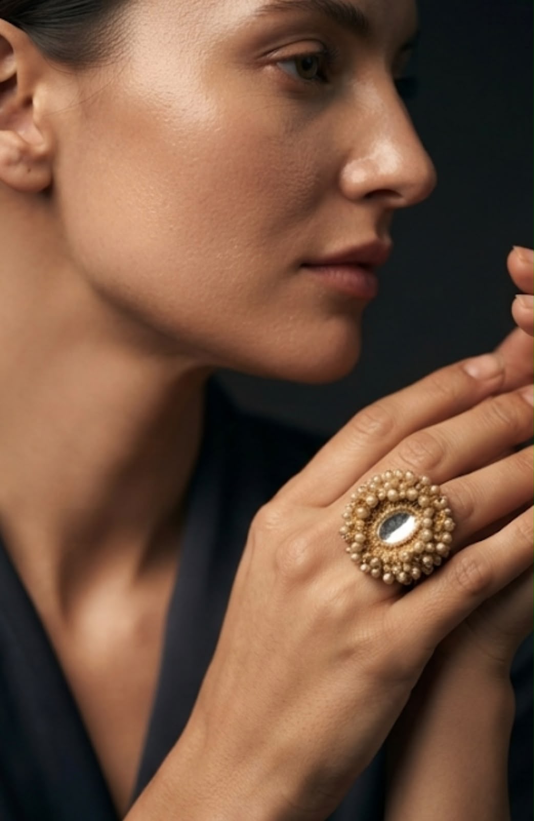The Gilded Mono No Aware Statement Ring
