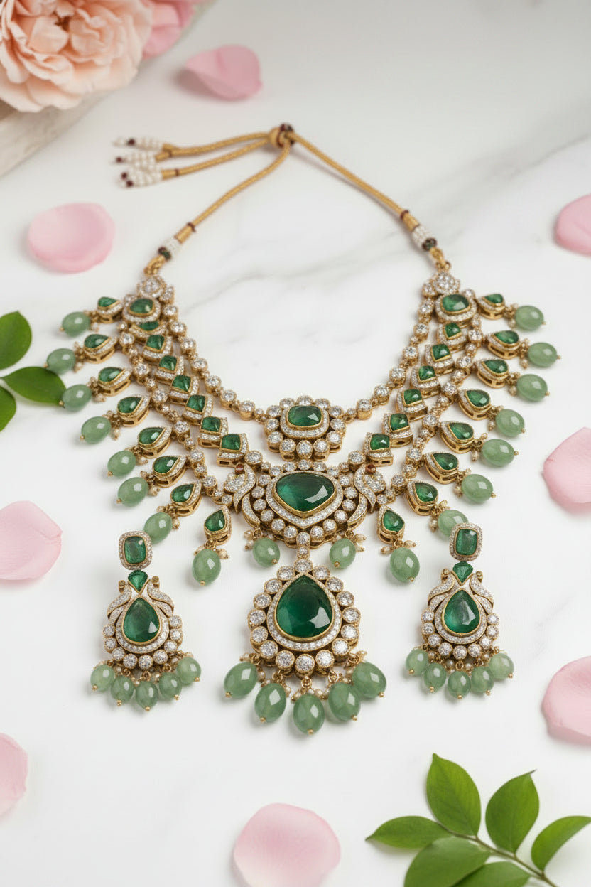 The Emerald Majesty Bridal Set