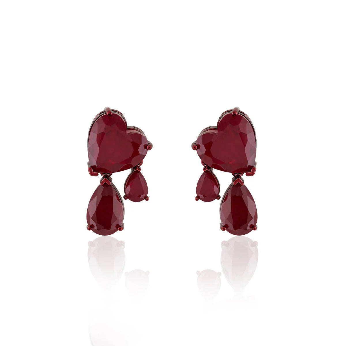 Valencia Ruby Dangler Earrings