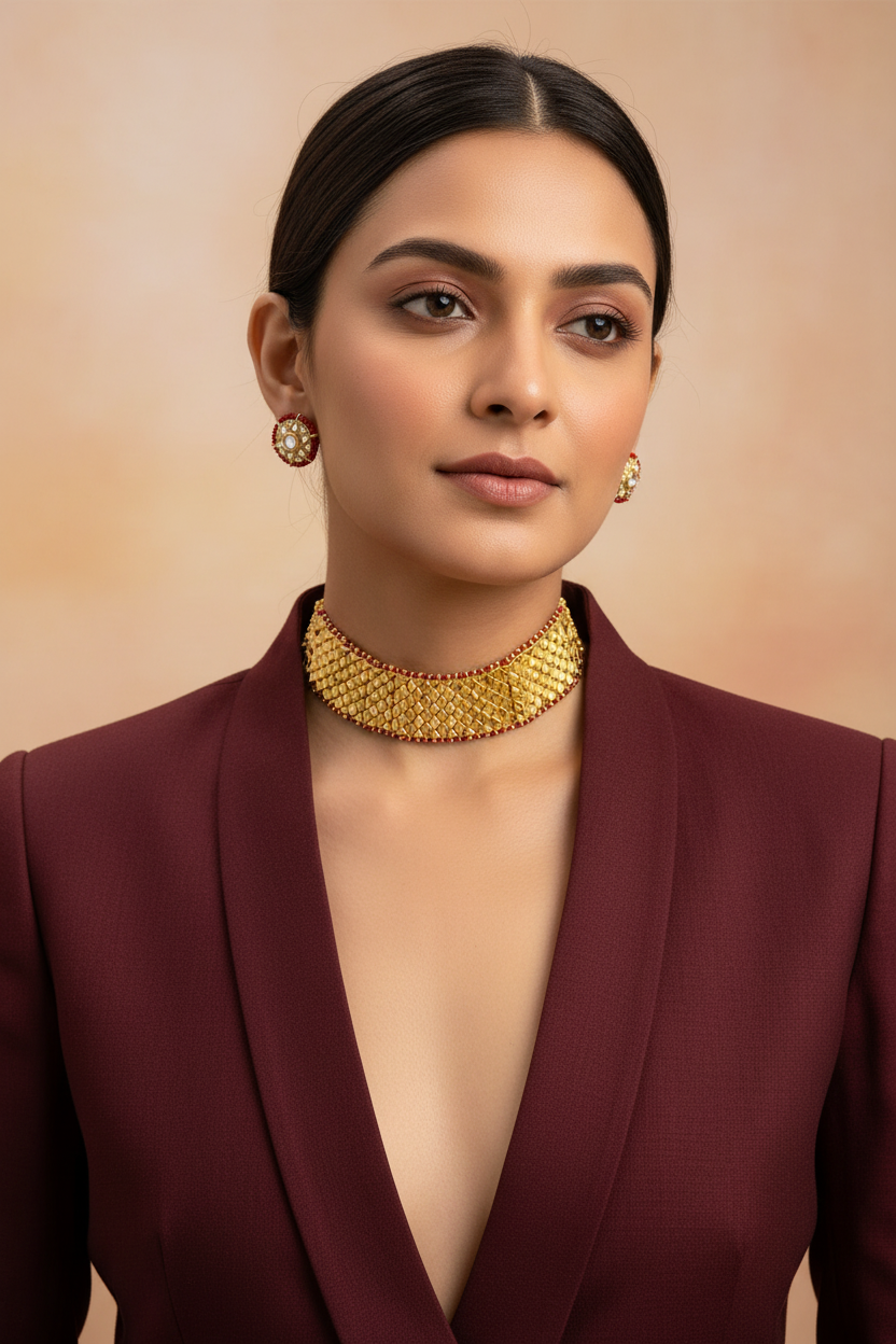 The Crimson Lattice Choker Set