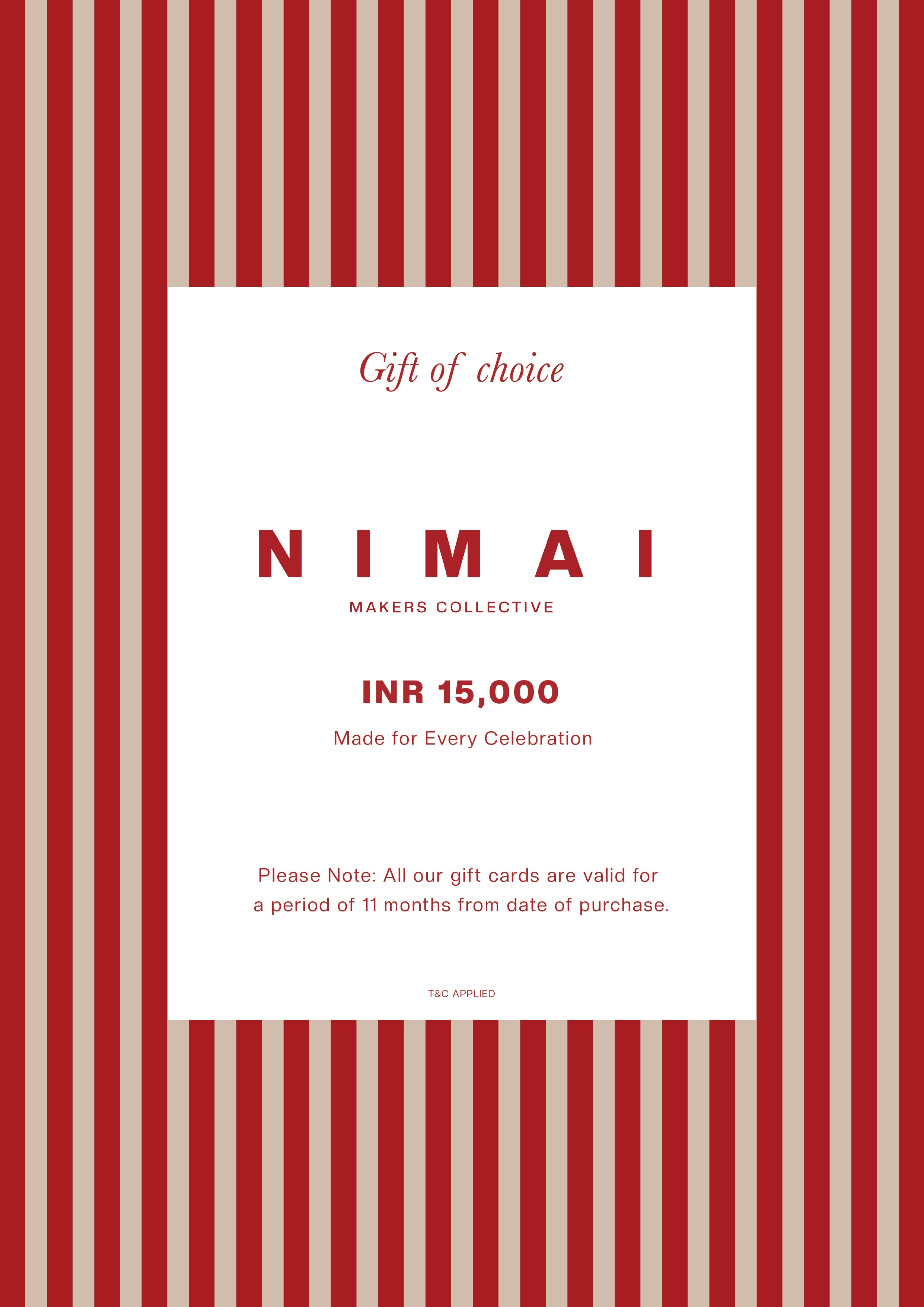 ₹15,000 Gift Voucher