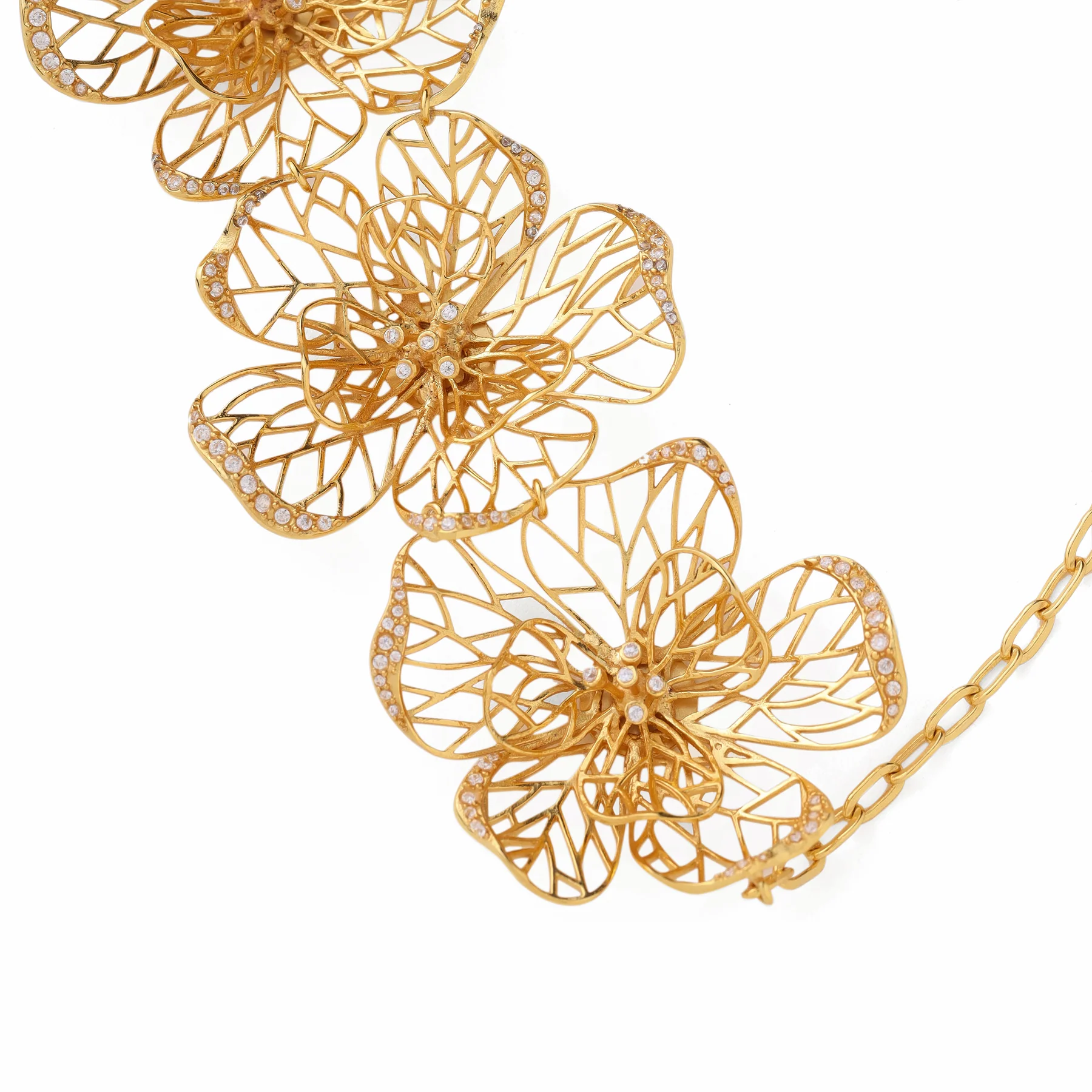 FIORE FLORAL ORO CHOKER